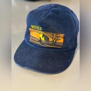 Vintage NEVADA Corduroy hat With Ear flaps 70s, 80s.